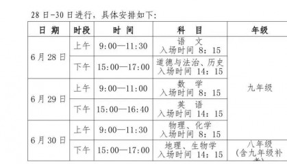 银川市2025年中考时间确定，教育局发布重要提醒