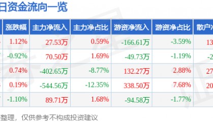 股票行情快报：苏州高新（600736）5月29日主力资金净买入27.53万元