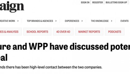 广告行业又有新绯闻：埃森哲要收购WPP？