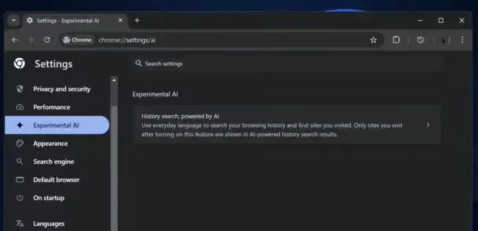 谷歌Chrome浏览器历史记录AI搜索功能走出美国,全球推广指日可待