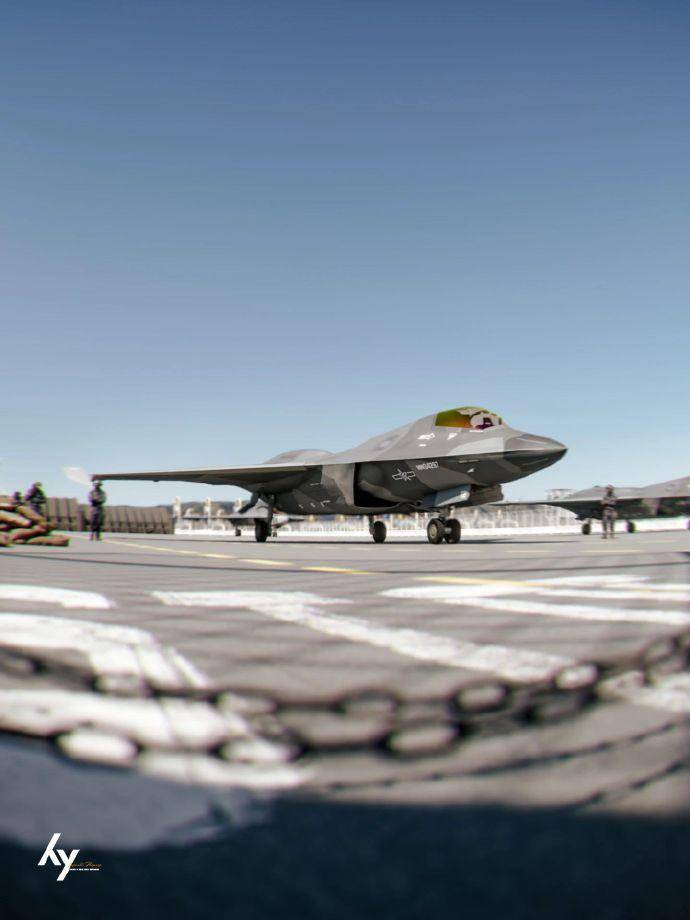 双轮前起落架+牵引钩！歼-50作为全球首款六代舰载机的身份坐实了？