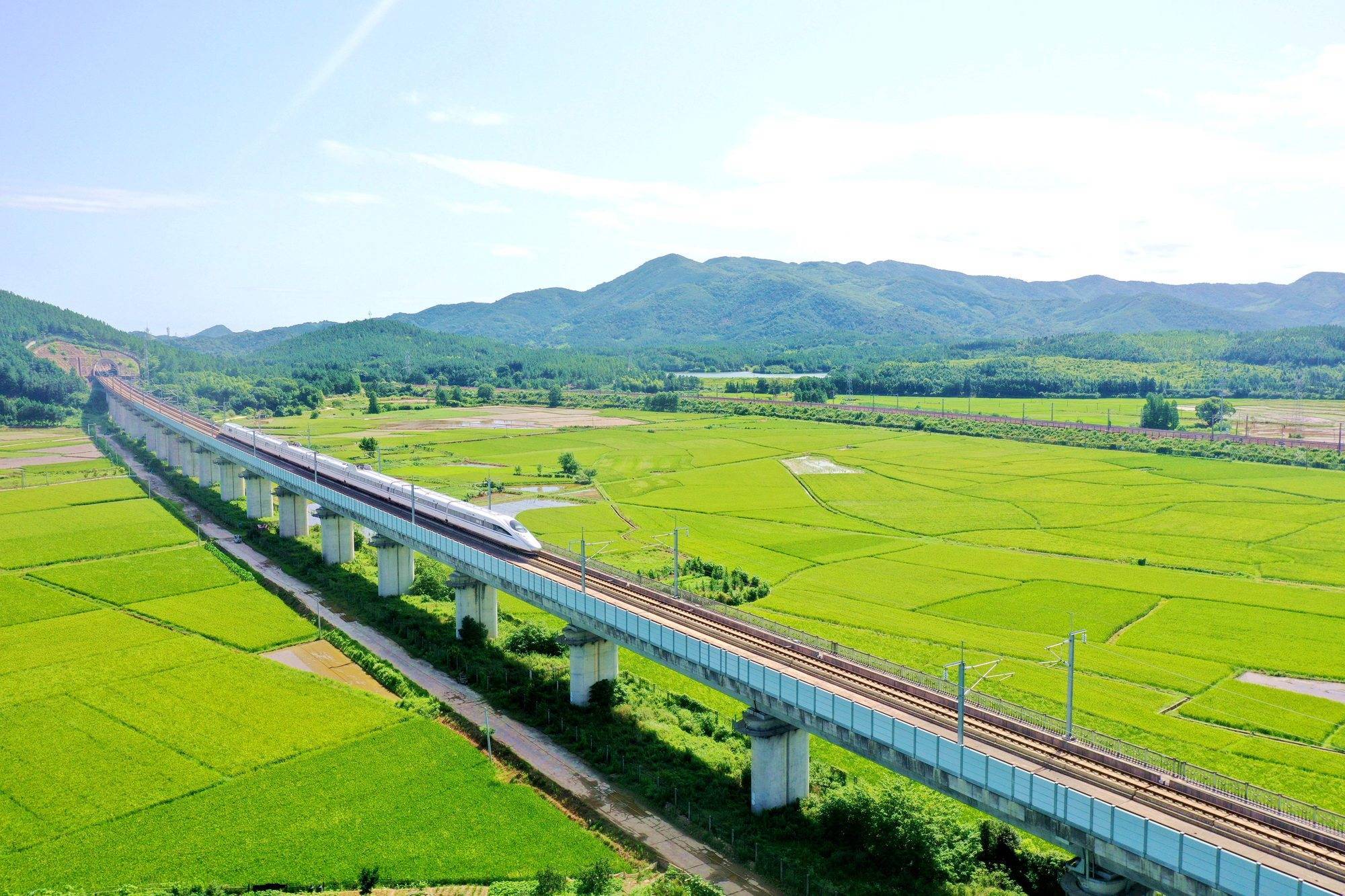 瞰江西！高铁飞驰 田园画卷