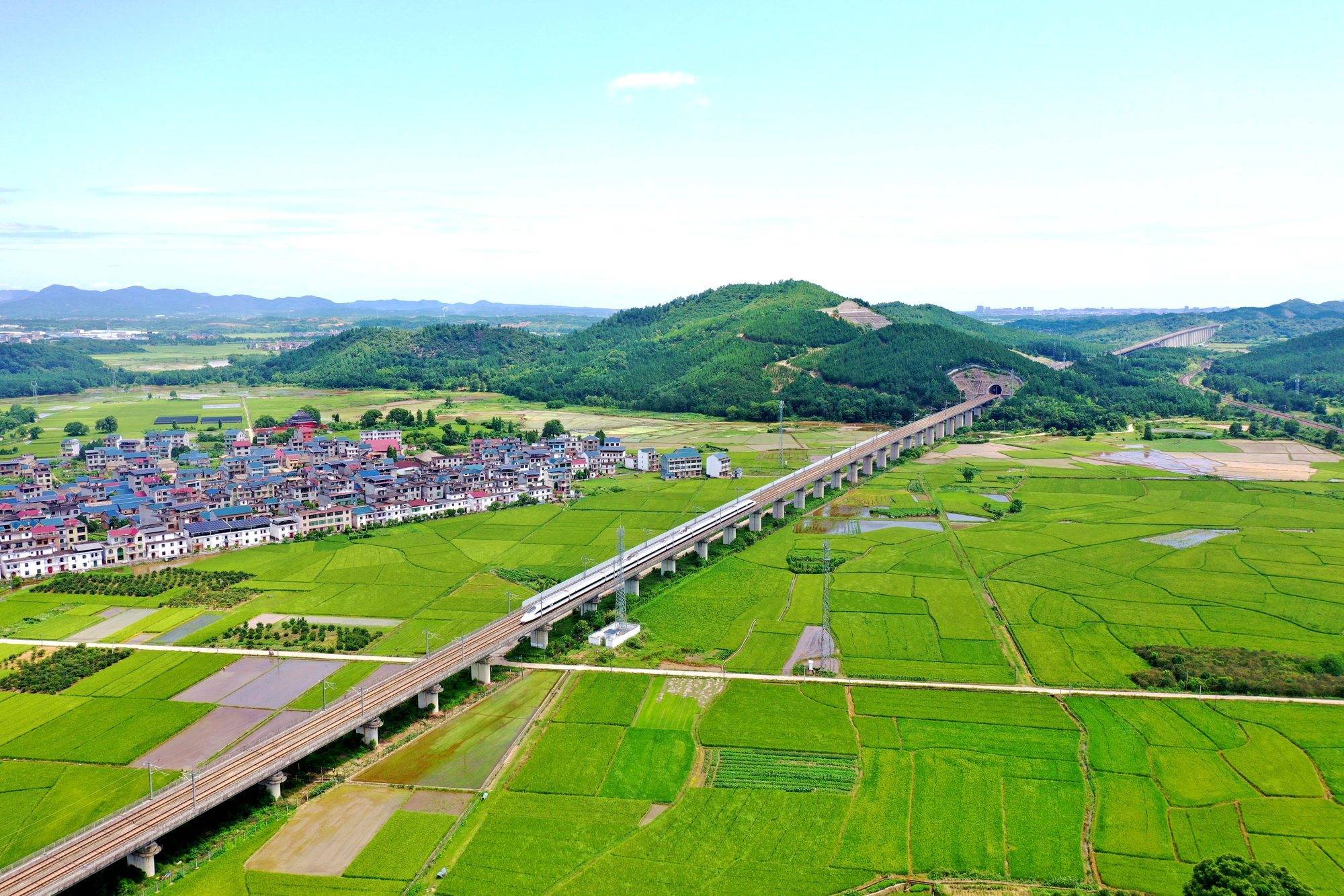 瞰江西！高铁飞驰 田园画卷