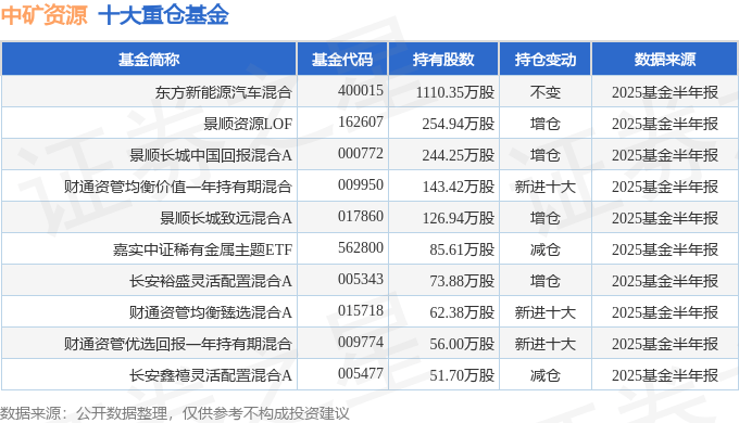 中矿资源（002738）2025年中报简析：增收不增利